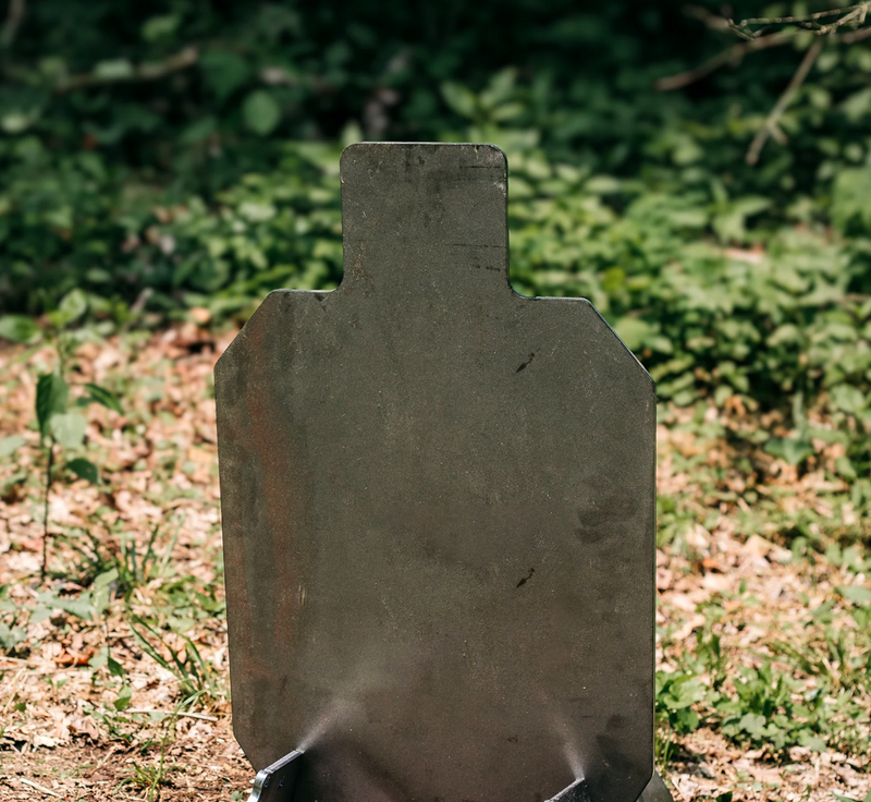 Double Tap Industries 3/8" AR500 Silhouette Target with Modular Base- 2 sizes available