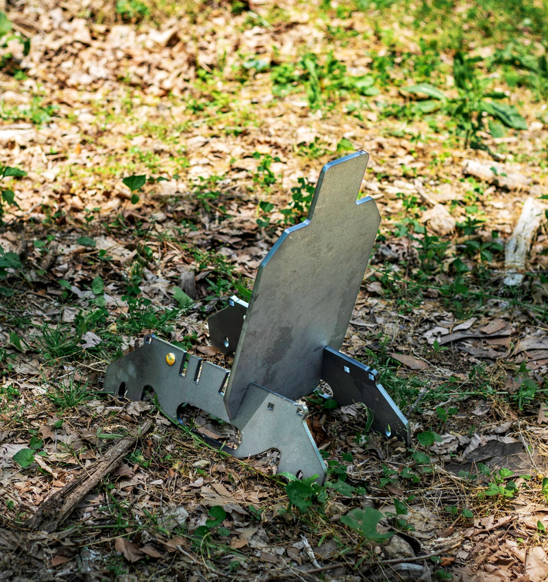 Double Tap Industries 3/8" AR500 Silhouette Target with Modular Base- 2 sizes available