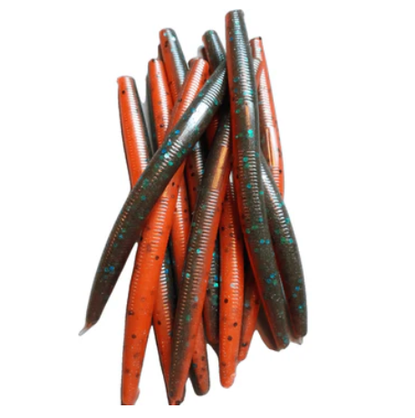 Butchers Baits 5.25" Stick Bait Plastic Fishing Worm (10 Pack)