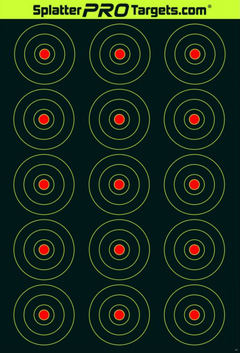 Splatter Pro 9 Up Bullseye Targets 12x18