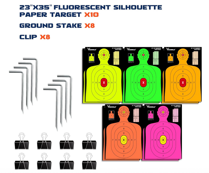 Adjustable Target Stand Base for Paper Shooting Targets