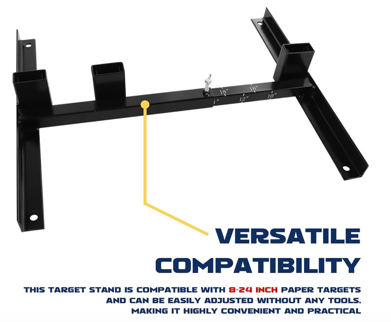 Adjustable Target Stand Base for Paper Shooting Targets