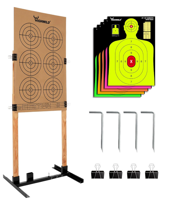 Adjustable Target Stand Base for Paper Shooting Targets