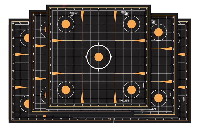 EZAim Splash Paper SightIn Grid Black & Orange 12" x 12"