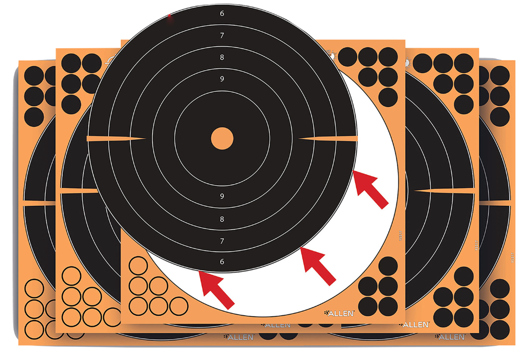 EZAim Splash Paper Bullseye Black & Orange 12" x 12"