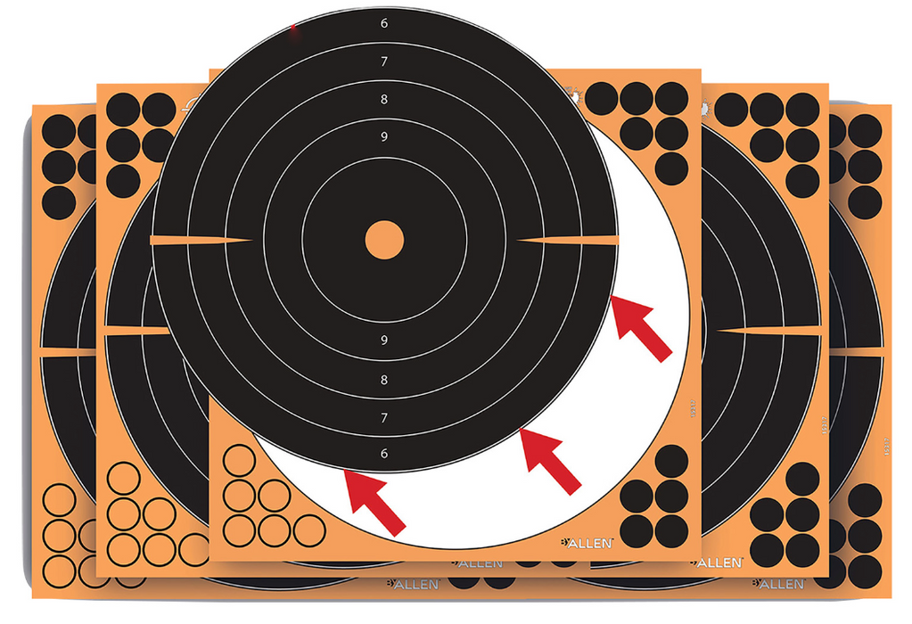 EZAim Splash Paper Bullseye Black & Orange 12" x 12"