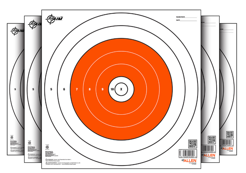EZAim Bullseye Paper Target 12" x 12"