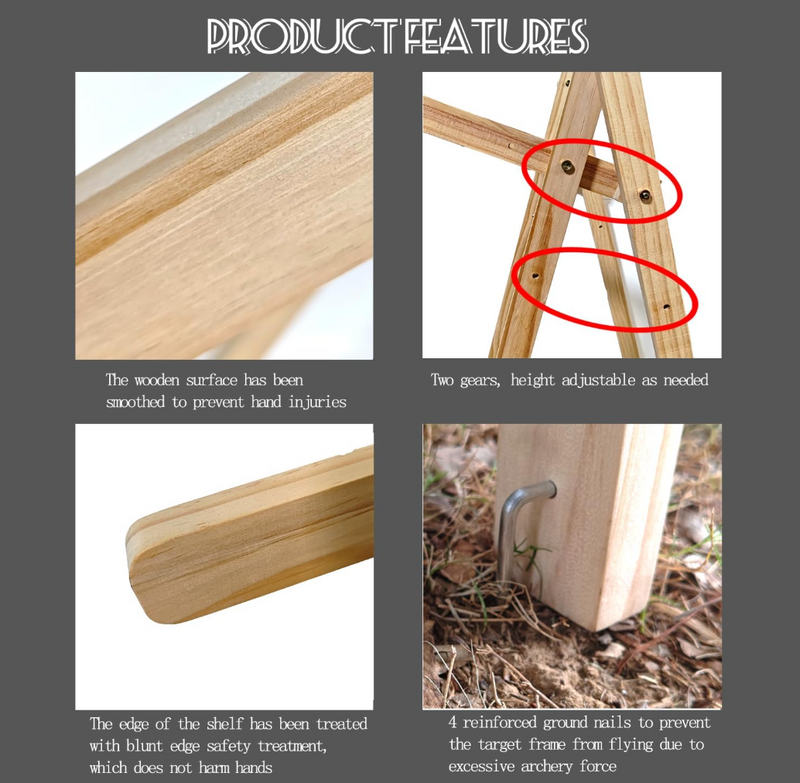 Wooden Archery Target Stand