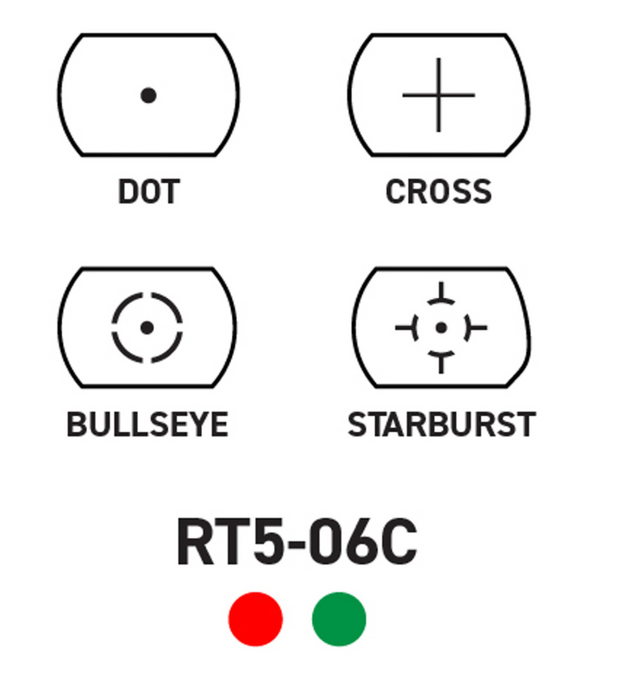 Aim Sports RT506C Full-Size Reflex Sight Matte Black 1x34mm Red/Green Multi Reticle