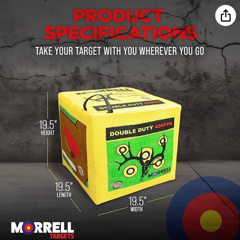 Morrell 450 FPS 4 Sided Cube Field Point Archery Bag Target