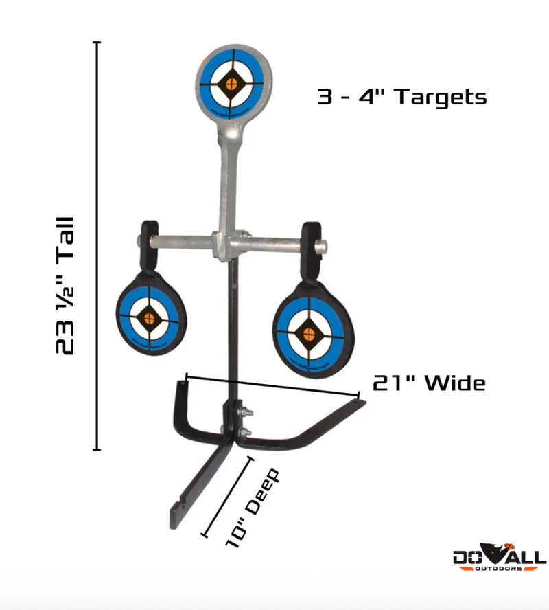 Do-All Outdoors Steel Auto Resetting Spinner Target Rated for .38-.48 caliber