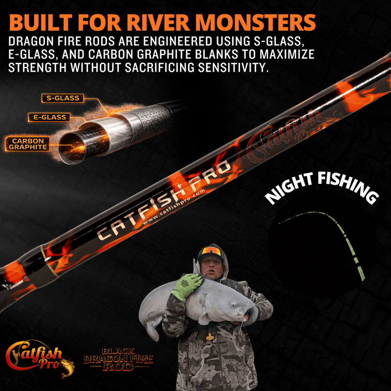 Black Dragon Fire Spinning Glow Rod