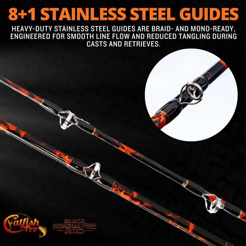 Black Dragon Fire Spinning Glow Rod