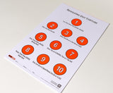 EZ2C Targets #26: Revolving Dot Torture 11"x17" Paper Targets for Shooting USA MADE