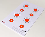25 EZ2C Targets #19: Eight 1.5" Bullseyes Paper Target (Pad of 25) USA Made 11”x17”