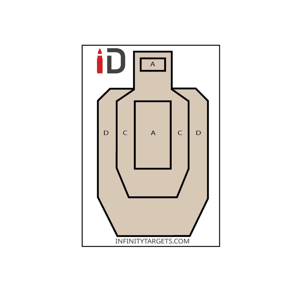 Half-Size USPSA Paper Targets