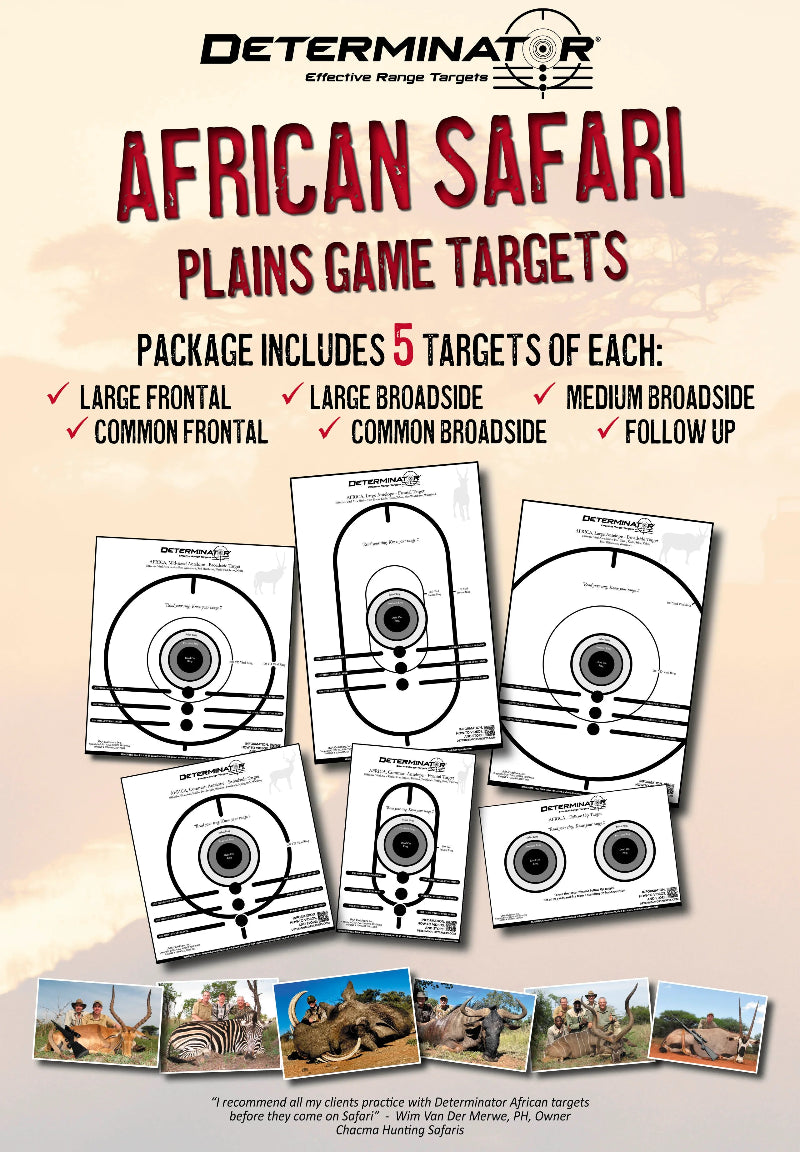 Determinator Targets - African Plains Game Safari Targets