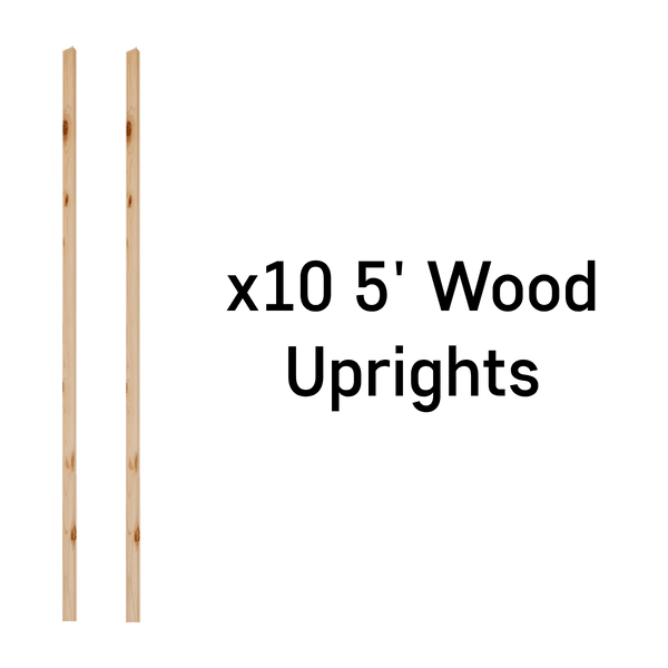 Wood 5 Foot Uprights x10
