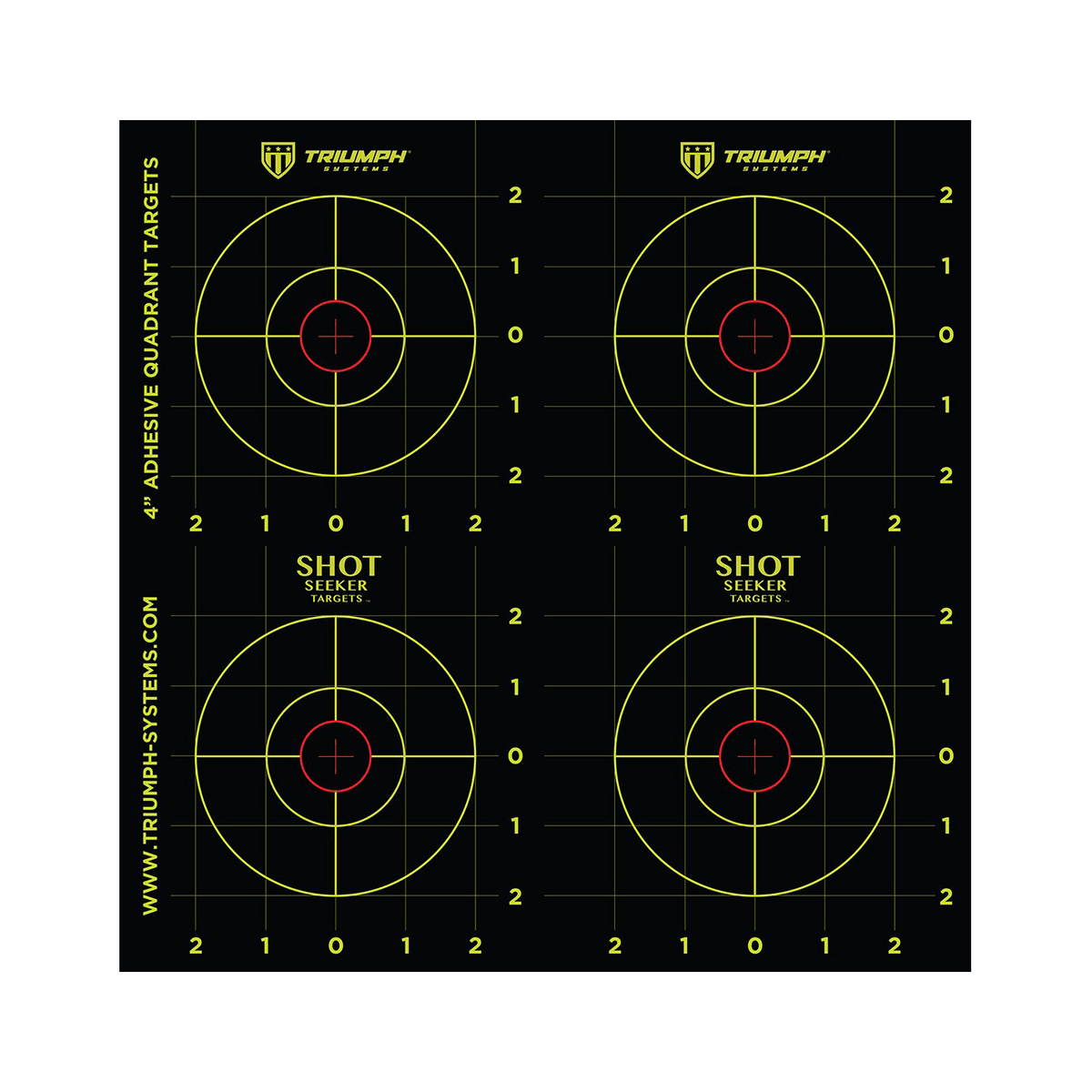 Shot Seeker 4" Adhesive Quadrant Targets - 10PK