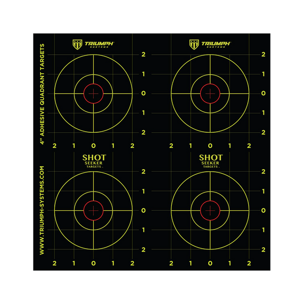 Shot Seeker 4" Adhesive Quadrant Targets - 10PK