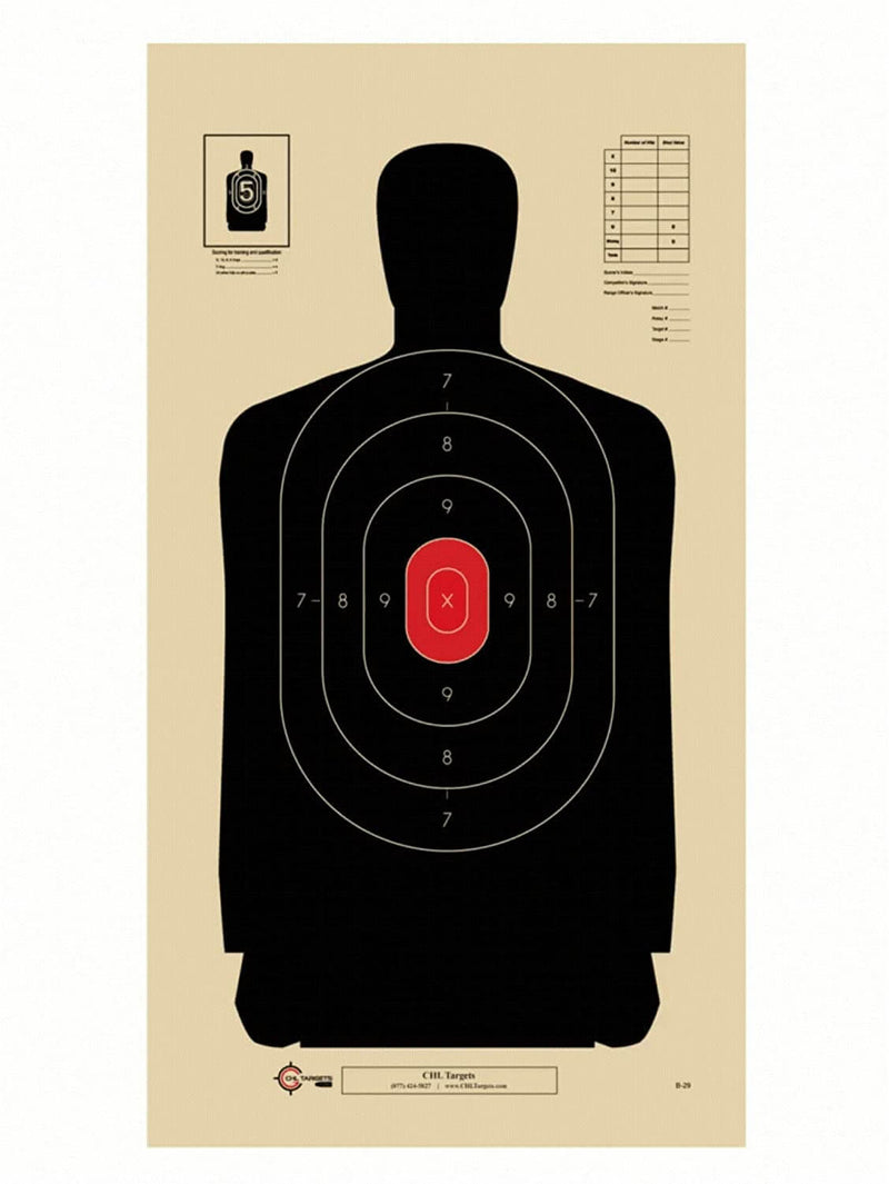 12" x 22" B-29 Police Silhouette Target