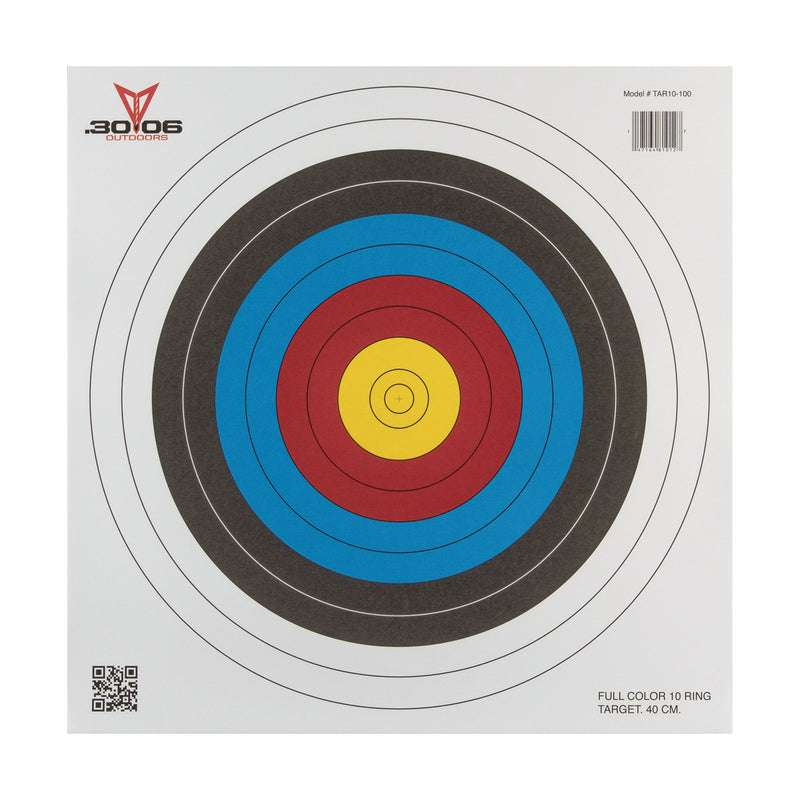 .30-06 10 Ring Paper Target 100 Count