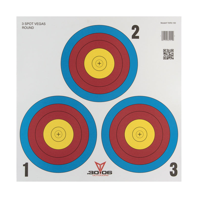 .30-06 3 Spot Vegas Paper Target 100 Count