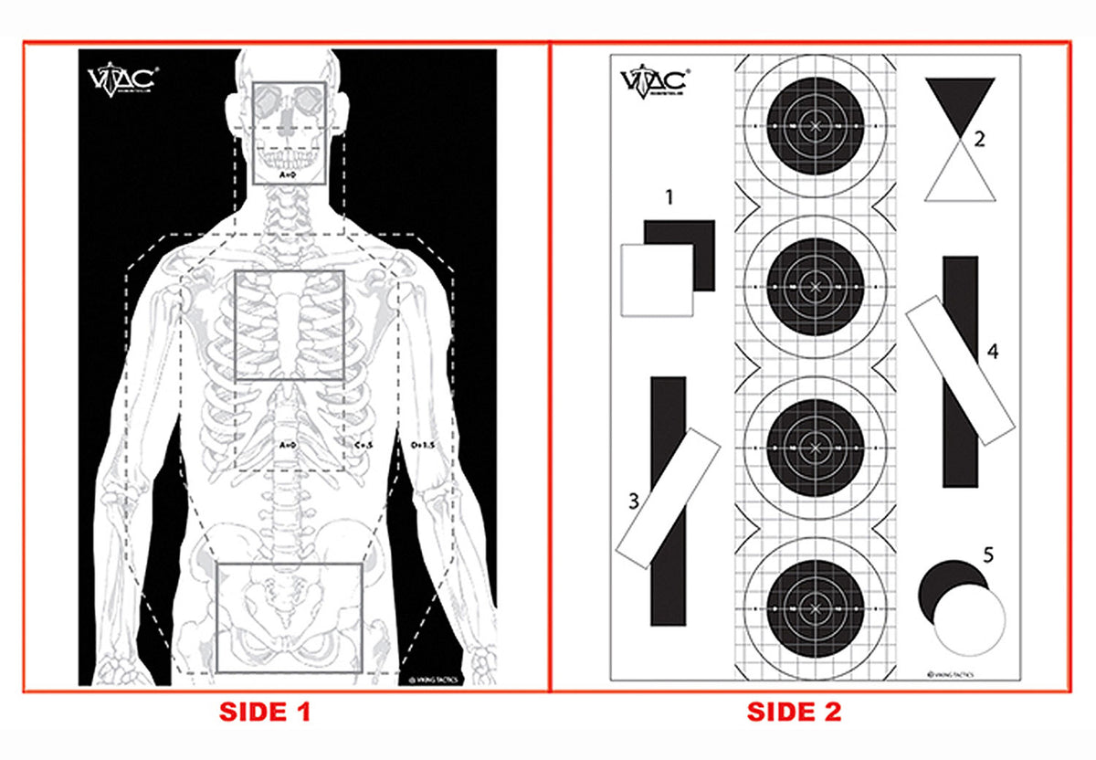 Action Target Viking Tactics Double Sided Silhouette Heavy Paper Targe ...