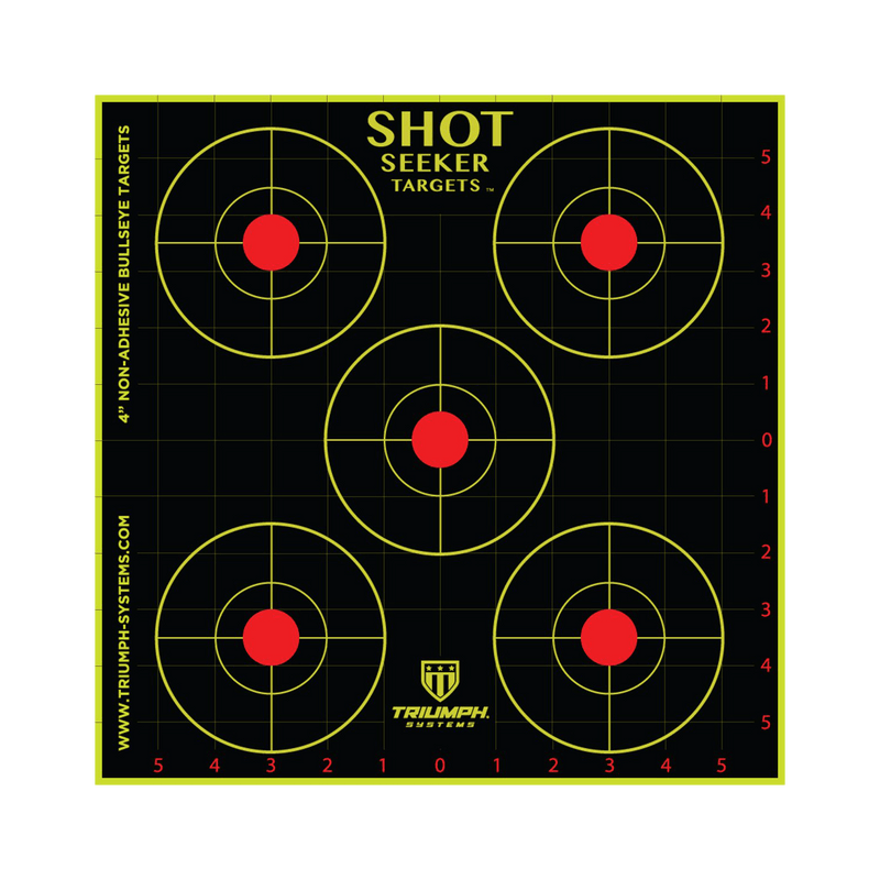 Shot Seeker 4" Non-Adhesive Bullseyes - 10PK