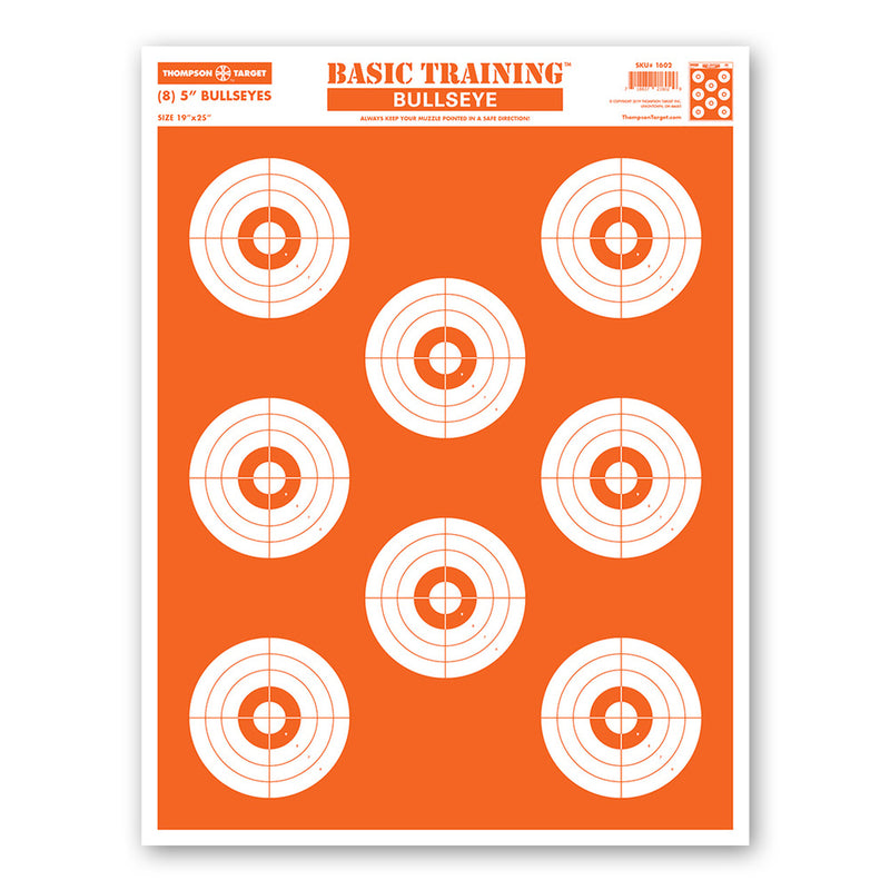 Bull Target Paper Basic Training Bullseye - Economy Paper Shooting Targets - 19