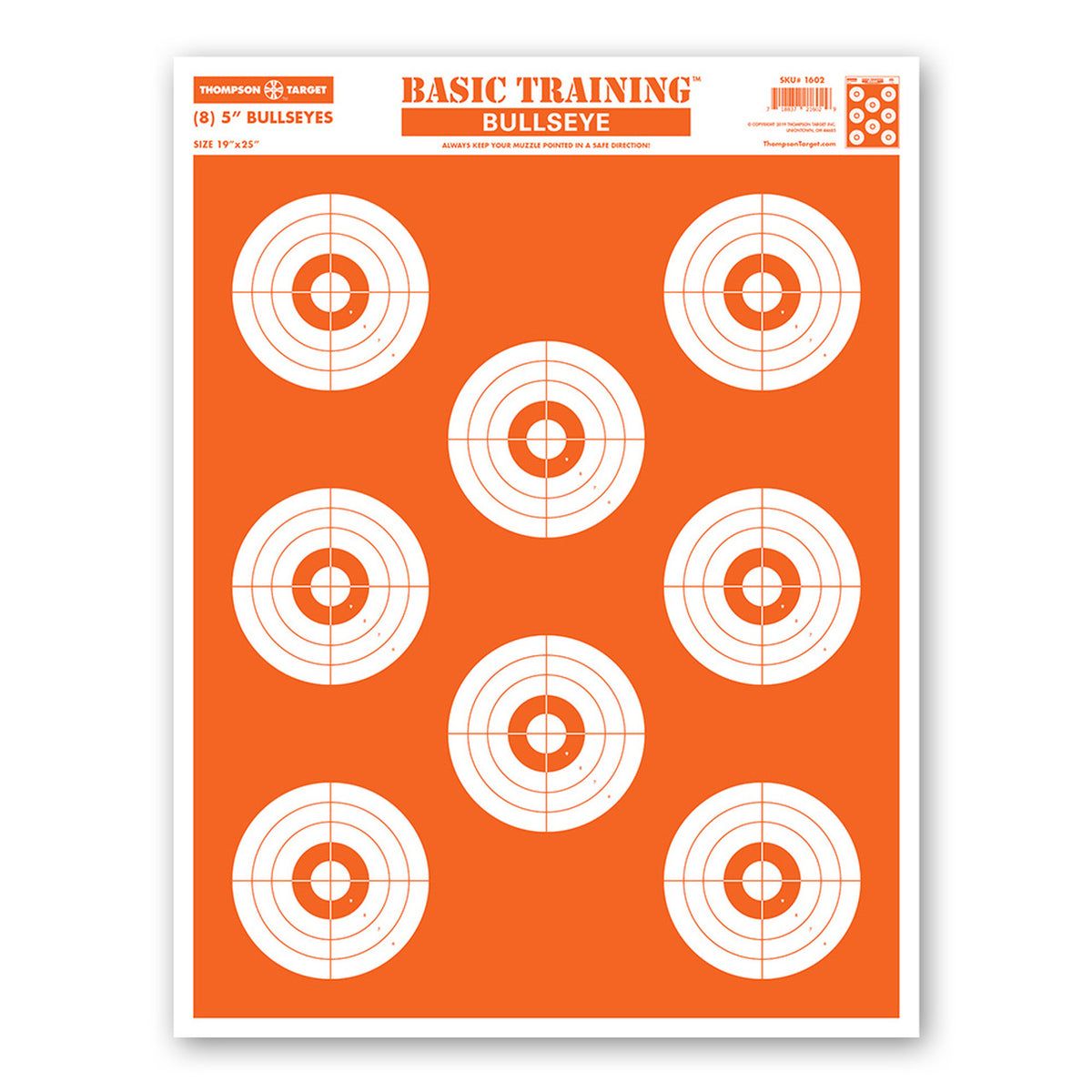 Paper Target Machine Basic Training Bullseye - Economy Paper Shooting Targets - 19