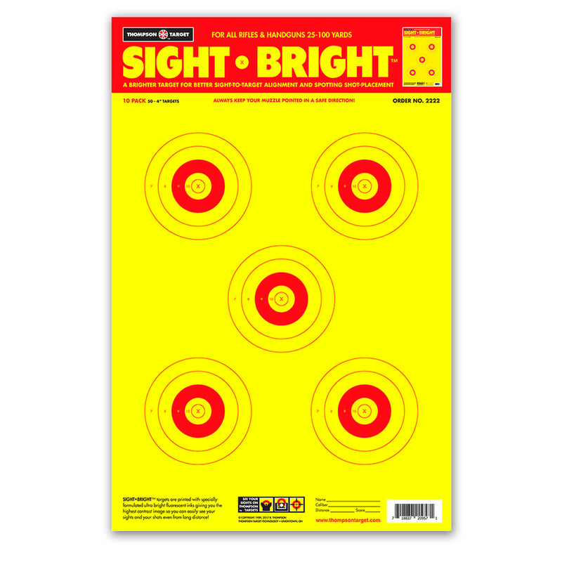 Sight Bright 12.5"x19" Paper Shooting Targets