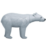 Real Wild 3D walking bear in white, side view with the scoring ring on the body