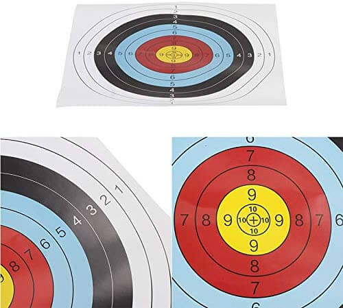 10Pcs Archery Paper, 40X40cm Round Targets Arrow Targets