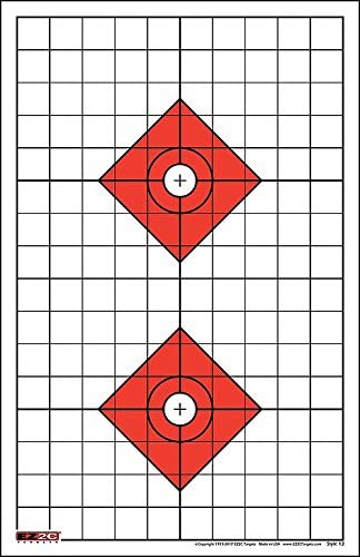 High Visibility Rifle Sight in Target with 1" Grids (25 Packs)