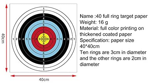 10Pcs Archery Paper, 40X40cm Round Targets Arrow Targets
