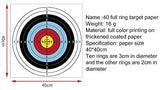 10Pcs Archery Paper, 40X40cm Round Targets Arrow Targets — image 5