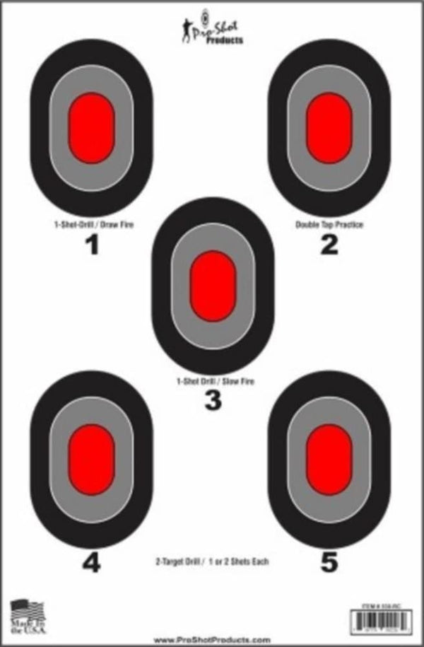 5 Bullseye with Red Centers 23" x 35"