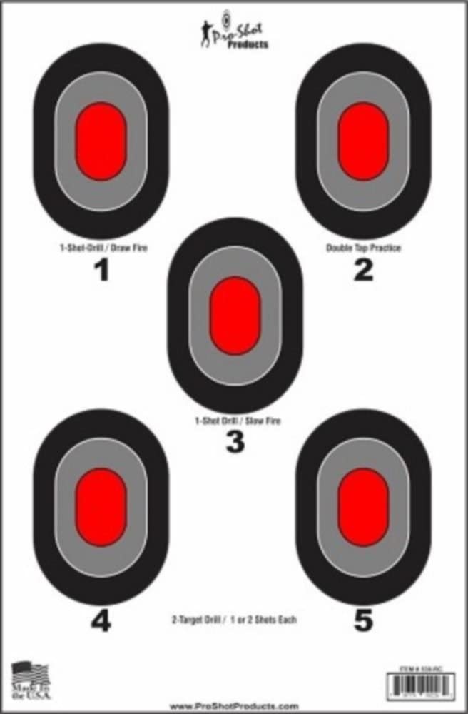5 Bullseye with Red Centers 23" x 35"