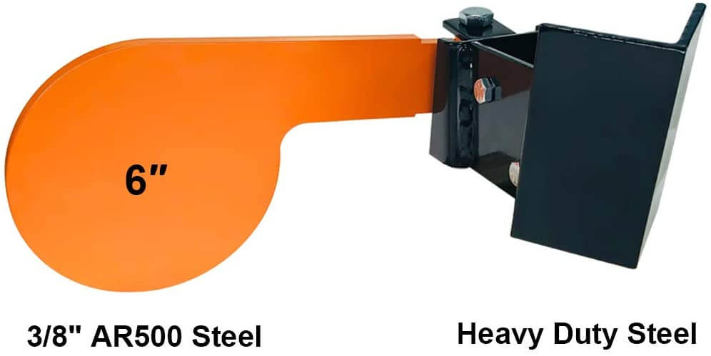 6" x 3/8" AR500 Dueling Tree Paddle Steel Target
