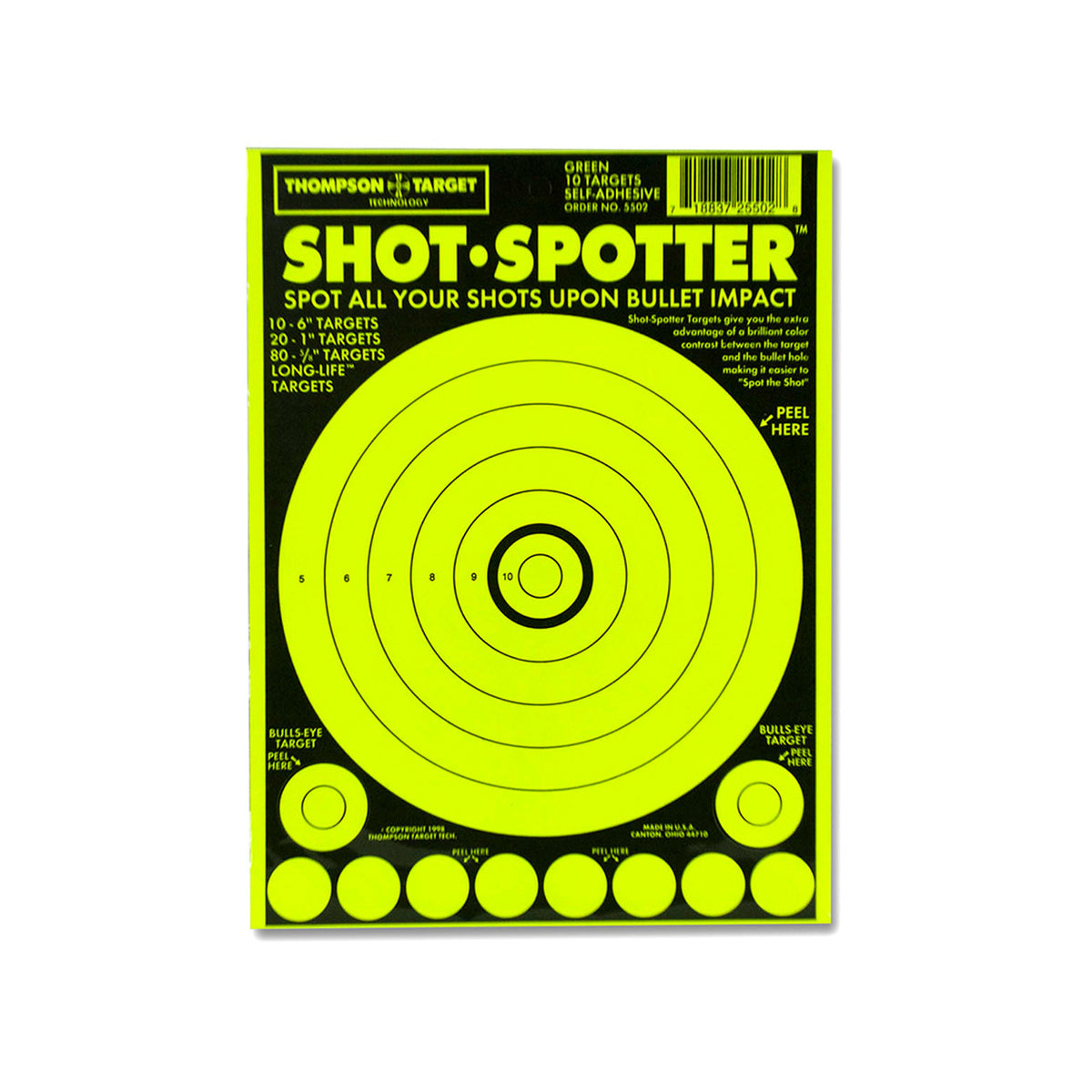 Shot Spotter Green - Adhesive Shooting Targets - 6