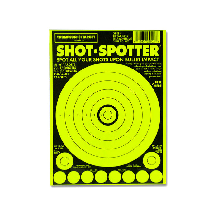 Shot Spotter Green - Adhesive Shooting Targets - 6"x9"