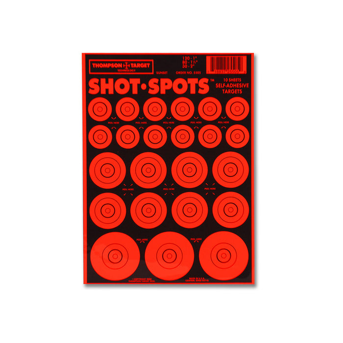 Shot Spots Orange 6"x9" Adhesive Target Paster Bullseyes