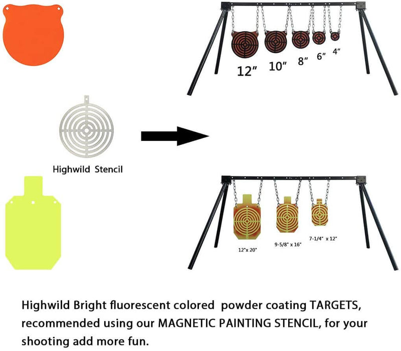 AR500 Steel Shooting Targets Combo Gongs (Set of 3 or set of 4)