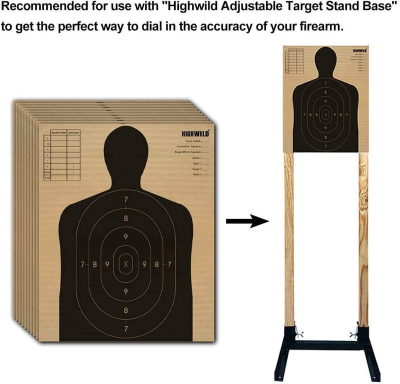13" X 16" Cardboard Silhouette Targets (Pack of 50)