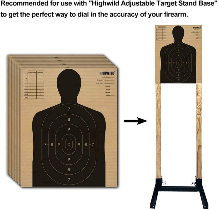 13" X 16" Cardboard Silhouette Targets (Pack of 50)