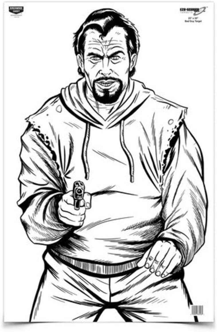 Eze-Scorer BC Bad Guy Paper Target 12x18