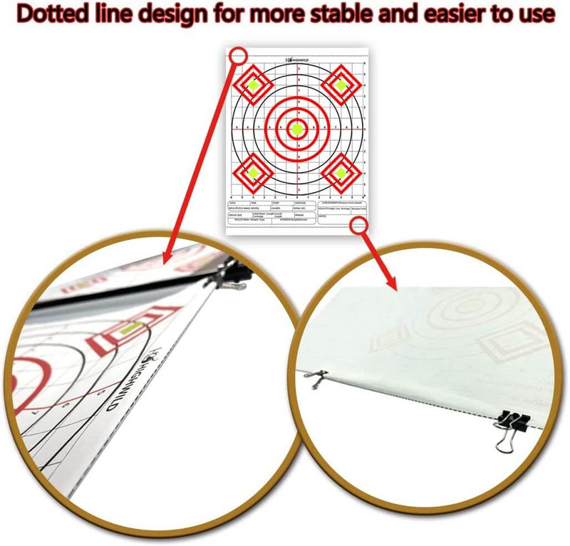 Clear Bullseye Targets Sheet for Shooting Practice
