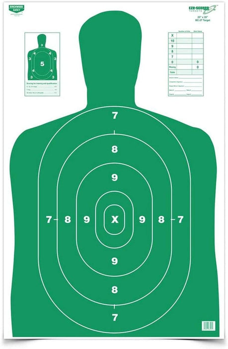 Eze-Scorer 23" x 35" BC27 Green - 5 Paper Targets