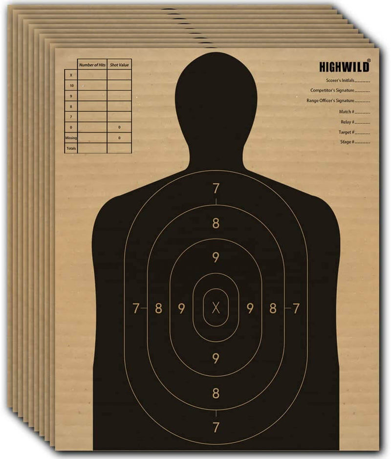 13" X 16" Cardboard Silhouette Targets (Pack of 50)
